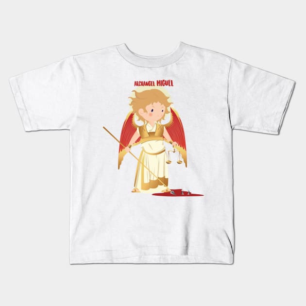 San Miguel Arcángel Kids T-Shirt by AlMAO2O